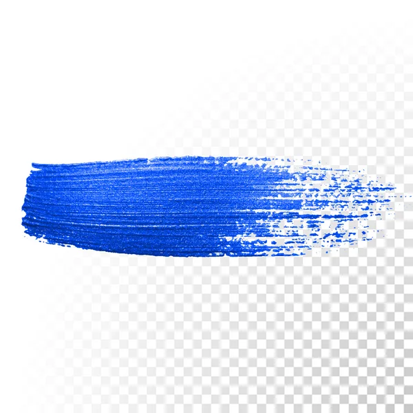 Глибоко-блакитний акварельний пензель абстрактний штрих. Векторний масляний мазок — стоковий вектор