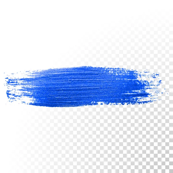 Pinceau aquarelle bleu profond trait abstrait. Frottis vectoriel de peinture à l'huile — Image vectorielle