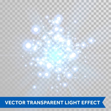 Vektör havai fişek blaze bokeh optik etkisi ile. Parlayan parçacıklar.