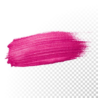 Pink watercolor brush abstract stroke. Vector oil paint. Polish smear