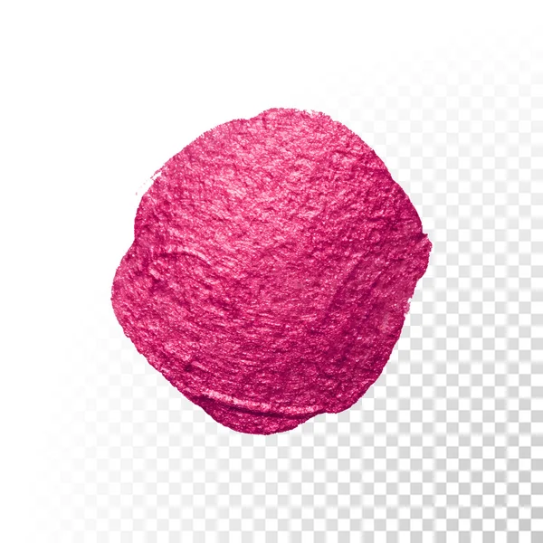 Pink watercolor brush blob. Vector oil paint smear. Polish stain. — Wektor stockowy
