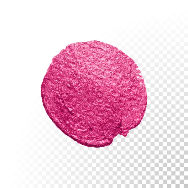 Pink watercolor brush blob. Vector oil paint smear. Polish stain. — Stock Vector