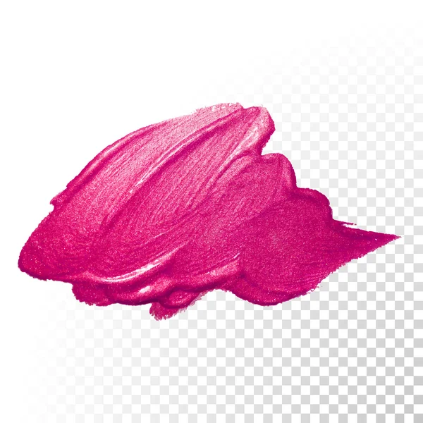 Pincel aquarela rosa curso abstrato. Tinta a óleo vetorial. Esfregaço polaco — Vetor de Stock