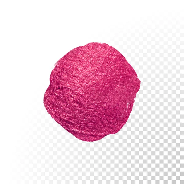 Pink watercolor brush blob. Vector oil paint smear. Polish stain. — Stok Vektör