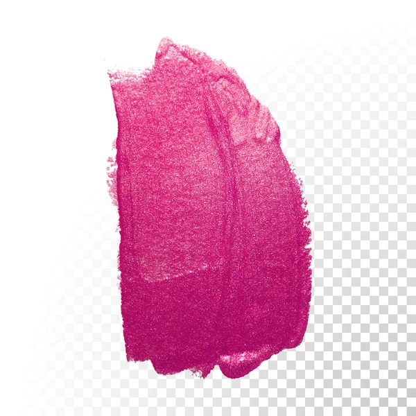Розовый акварельный штрих. Векторная масляная краска Польский мазок — стоковый вектор
