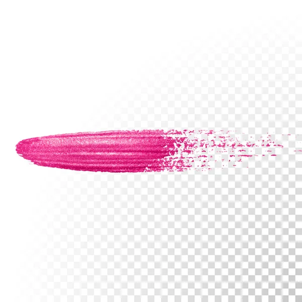 Pink watercolor brush stroke. Vector oil paint smear. Polish trace. — Stockový vektor