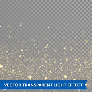Vektör altın glitter parçacıkları arka plan. Pırıl pırıl yıldız dokusu.