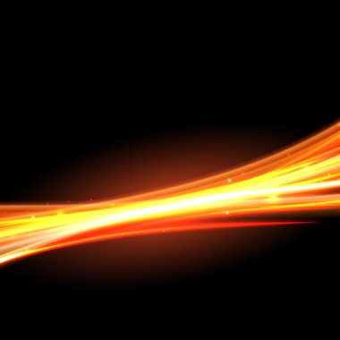 Kıvılcım girdap iz parlayan vektör büyü. Bokeh glitter ışık dalga.