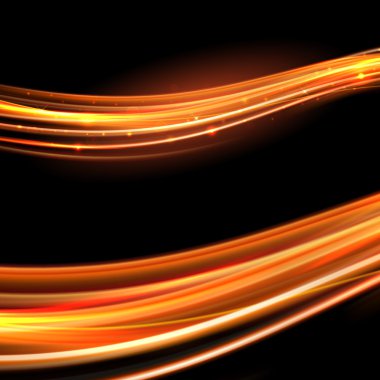 Kıvılcım girdap iz parlayan vektör büyü. Bokeh glitter ışık dalga.