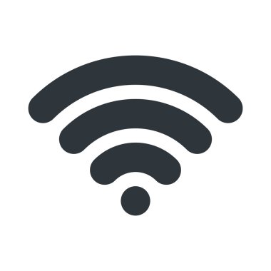 WiFi simgesi. Sinyal simgesi. Vektör çizim tasarım.