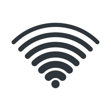 WiFi simgesi. Sinyal simgesi. Vektör çizim tasarım.