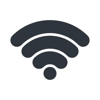 WiFi simgesi. Sinyal simgesi. Vektör çizim tasarım.