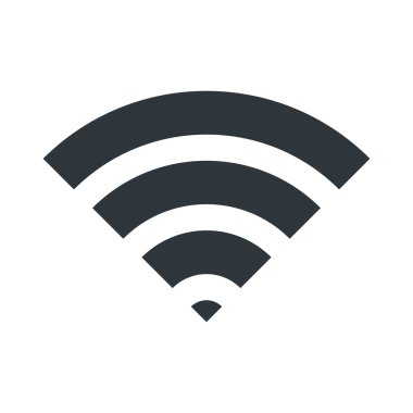 WiFi simgesi. Sinyal simgesi. Vektör çizim tasarım.