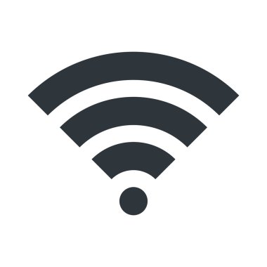 WiFi simgesi. Sinyal simgesi. Vektör çizim tasarım.
