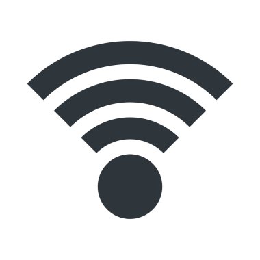 WiFi simgesi. Sinyal simgesi. Vektör çizim tasarım.