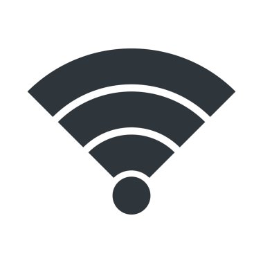 WiFi simgesi. Sinyal simgesi. Vektör çizim tasarım.