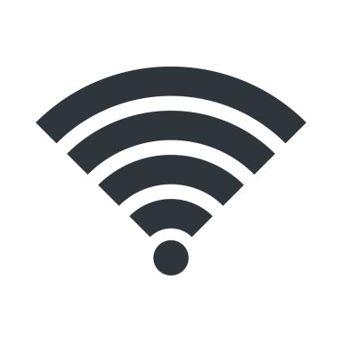 WiFi simgesi. Sinyal simgesi. Vektör çizim tasarım.