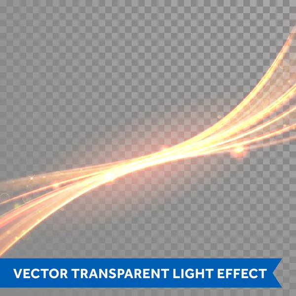 Vector mágico brillante rastro de luz. Onda de fibra de brillo . — Archivo Imágenes Vectoriales