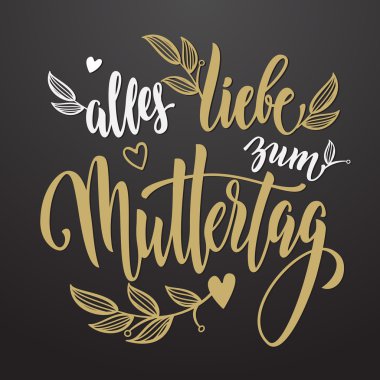 Muttertag Liebe tebrik kartı hat desenli.