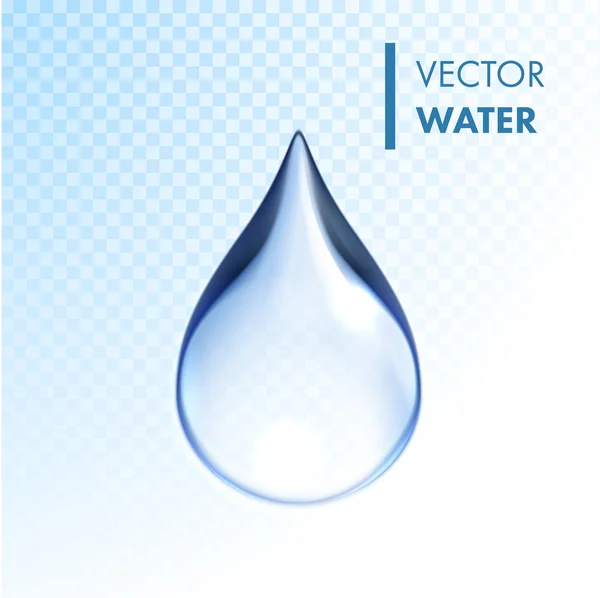 Gota de agua brillante. Esencia de humedad premium suprema — Archivo Imágenes Vectoriales