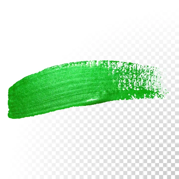 绿色水彩抽象笔触。矢量油画颜料。波兰涂片 — 图库矢量图片