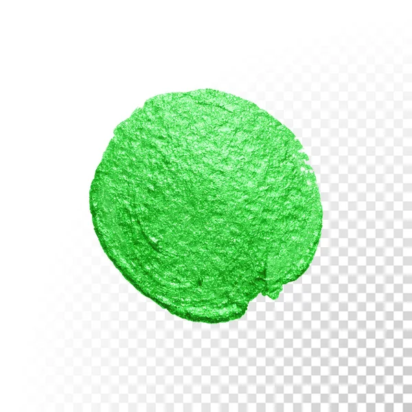 Zelený hydrobarevný kulatý kartáč. Nátěr vektorového oleje. Polská skvrna. — Stockový vektor