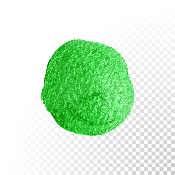 Spazzola verde acquerello blob. Una macchia di pittura ad olio vettoriale. Macchia polacca . — Vettoriale Stock