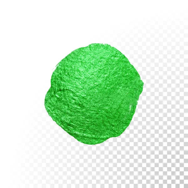 Spazzola verde acquerello blob. Una macchia di pittura ad olio vettoriale. Macchia polacca . — Vettoriale Stock