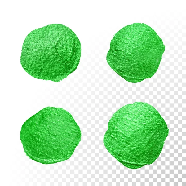 Gröna akvarell pensel blob. Vector oljefärg utstryk. Polska fläckar. — Stock vektor