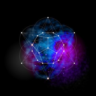 Sacred geometry. Flower of life pattern symbol