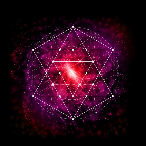 Sacred geometry. Alchemy, religion, philosophy, spirituality, hipster symbol — Stock Vector