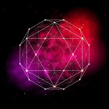 Kutsal geometri sembolü. Yaşam işareti çiçek