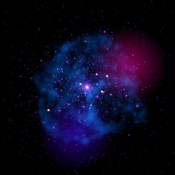 Cor cósmica nebulosa nuvem de poeira — Vetor de Stock