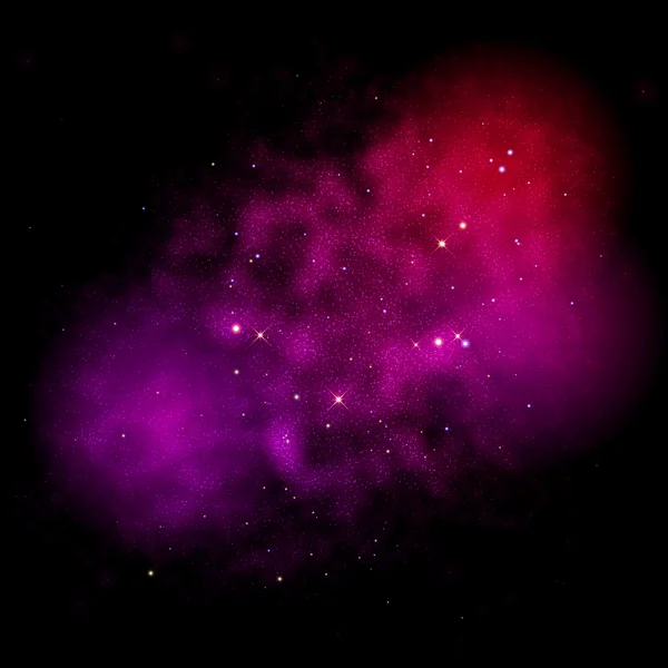 Nebulosa nube di polvere di colore cosmico — Vettoriale Stock