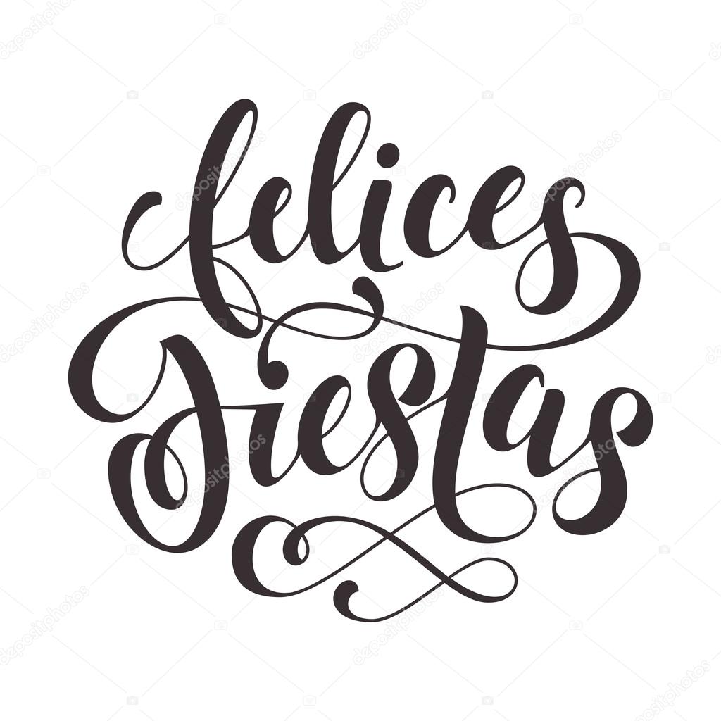 text in Spanish: Happy Tuesday. Lettering. calligraphy vector