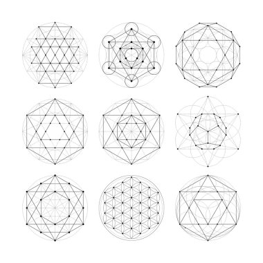 Sacred geometry. Numerology astrology signs and symbols