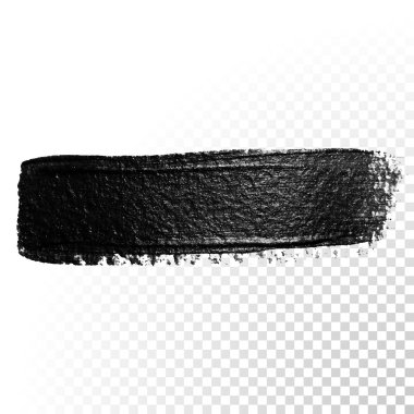 Siyah sulu boya kalemi fırça darbesi. Vektör yağlı boya guaj