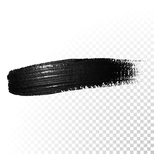 Tinta negro acuarela cepillo golpe dab. Vector de pintura al óleo gouache . — Vector de stock