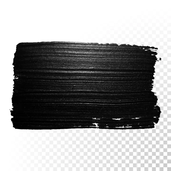 黑色水彩标记画笔描边。矢量油画水彩颜料 — 图库矢量图片