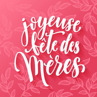 Joyeuse Fete des Meres tebrik kartı