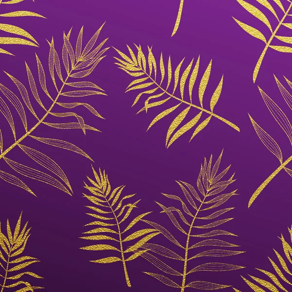 Palmblätter nahtloses Muster. Vektorbotanische Illustration. — Stockvektor