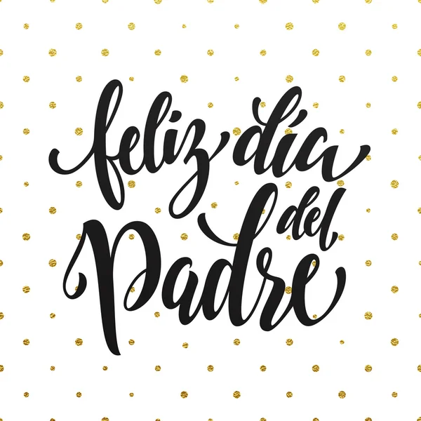 Tarjeta de felicitación Feliz Día del Padre en español — Vector de stock