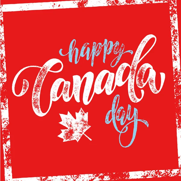 幸せなカナダ日グリーティング カード ポスター — ストックベクタ