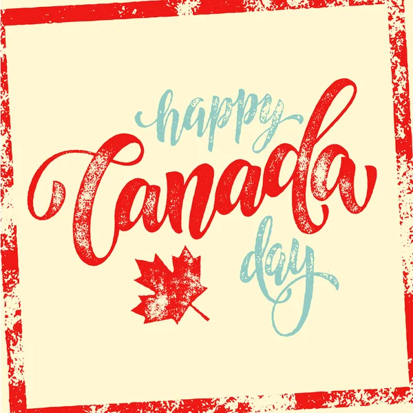 幸せなカナダ日グリーティング カード ポスター — ストックベクタ