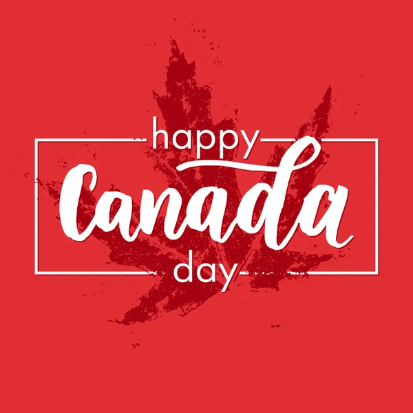 Felice giorno del Canada cartolina di auguri — Vettoriale Stock