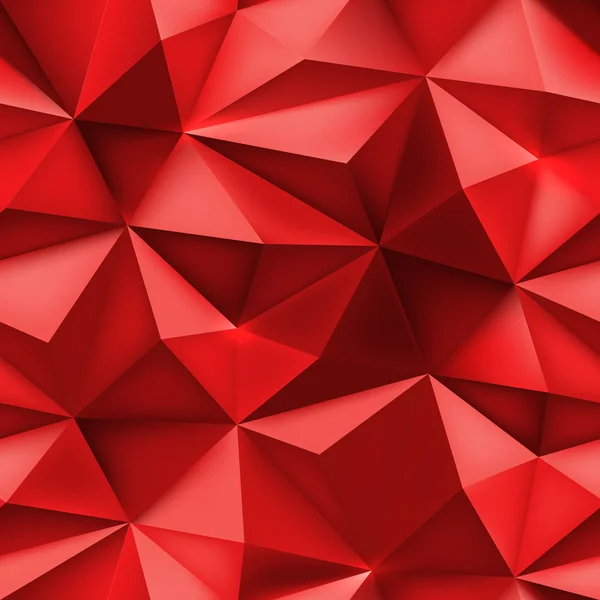 Roter Hintergrund. abstrakte Dreieck-Maschenstruktur. — Stockvektor