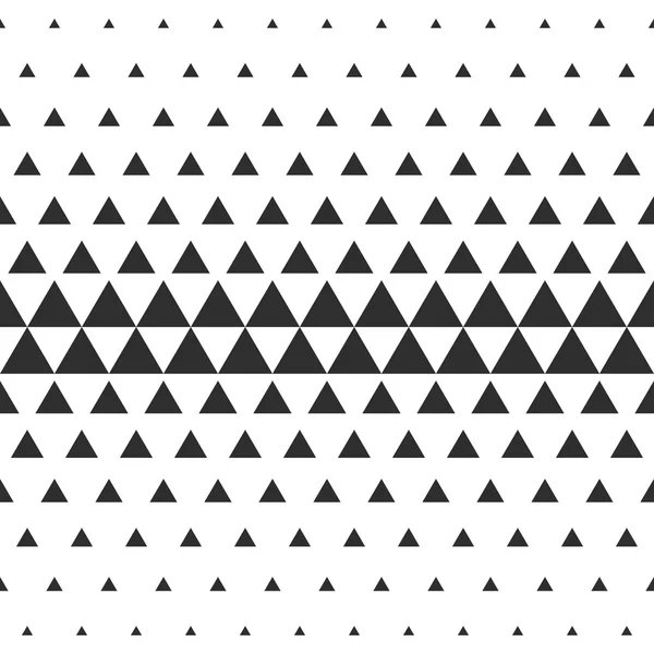 Patrón triangular blanco y negro sin costura vectorial . — Vector de stock