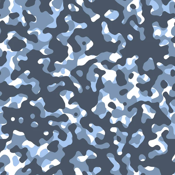 Камуфляжный вектор бесшовный синий узор . — стоковый вектор