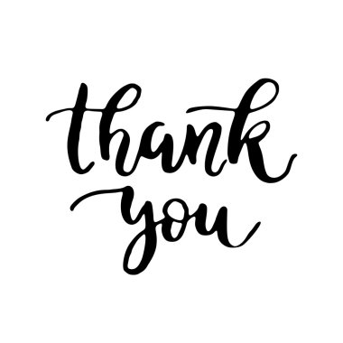 Teşekkür ederim hat. Harfler boyalı fırça.