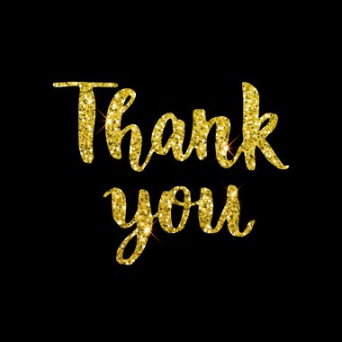 Teşekkür ederim el vektör altın hat yazı.